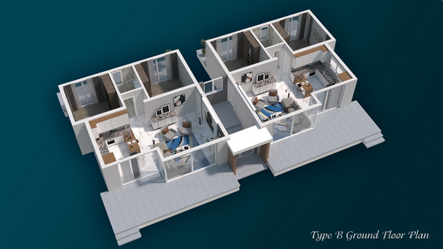 Four Seasons Life 2 2+1 Apartment Ground Floor plan Sea Star 1